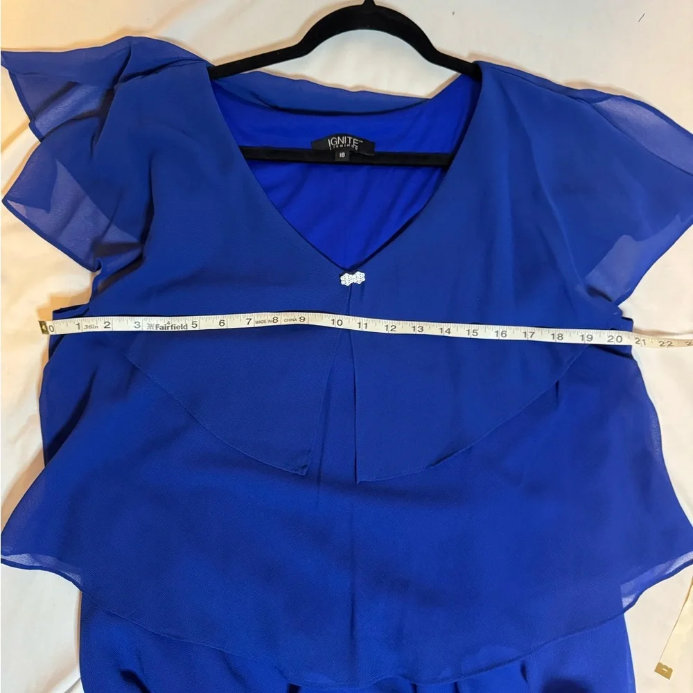 Ignite Royal Blue Evening Dress - Picture 7 of 8